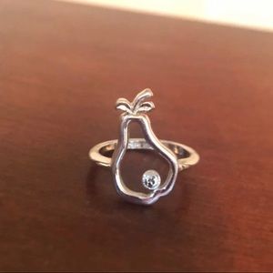 Sterling silver diamond ring